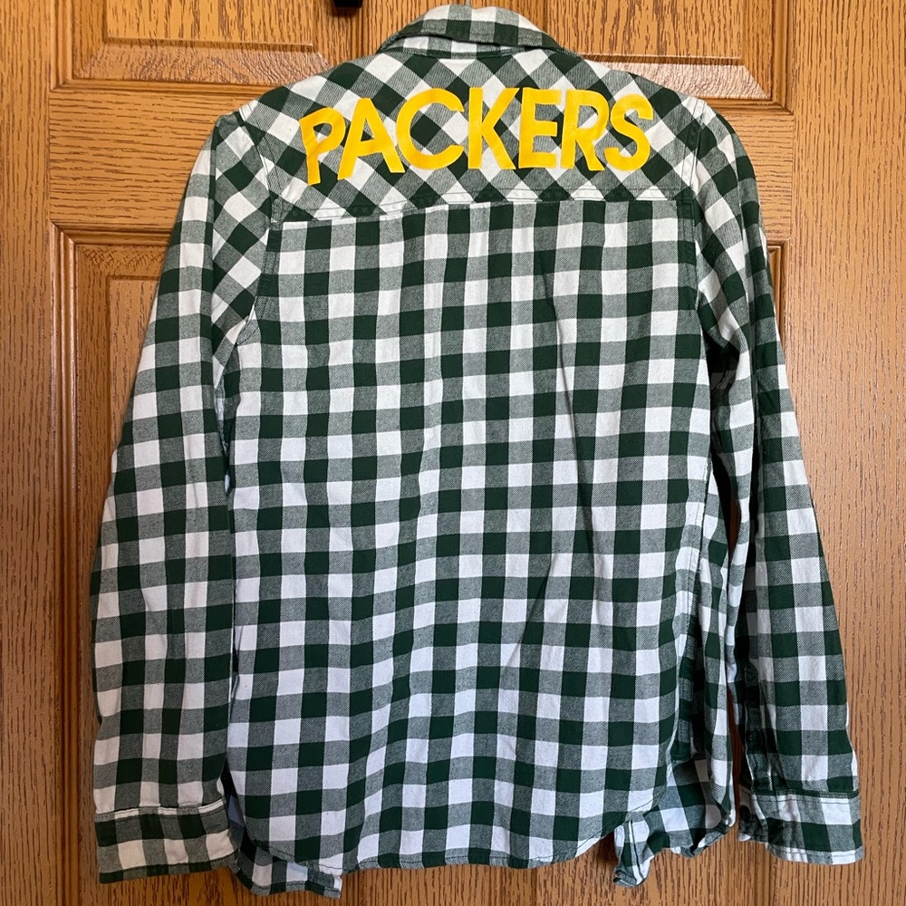 Juniors medium Packers NFL flannel